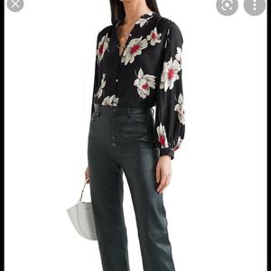 Equipment floral silk blouse